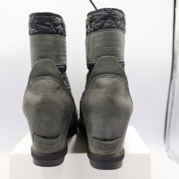 Sorel Women’s Lexie Wedge Waterproof Leather Bootie Olive Size 8.5 - Picture 9 of 11